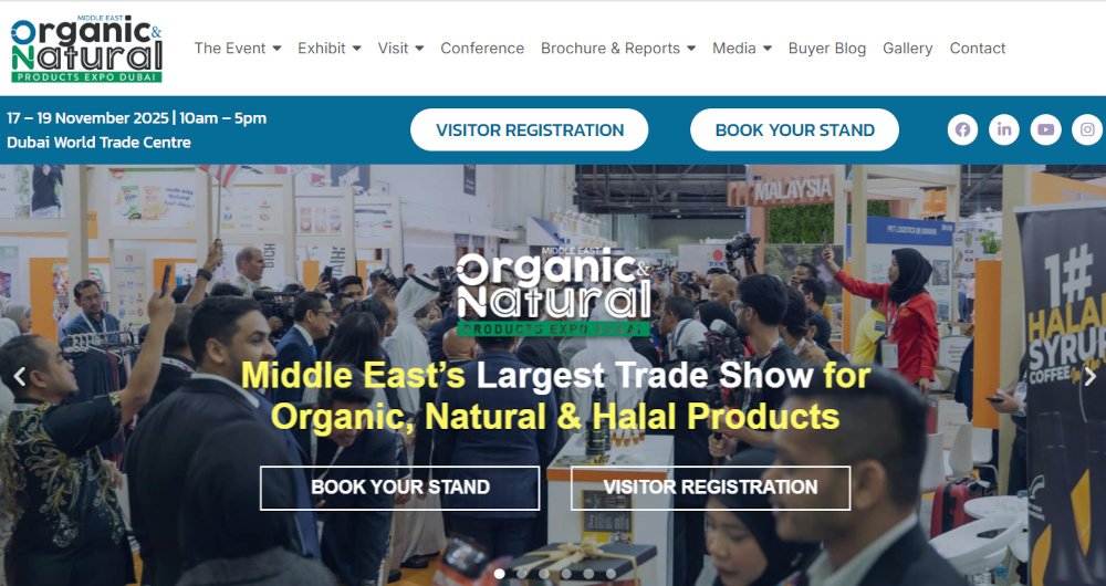 Vai al sito Organic & Natural Products Expo Dubai 2025